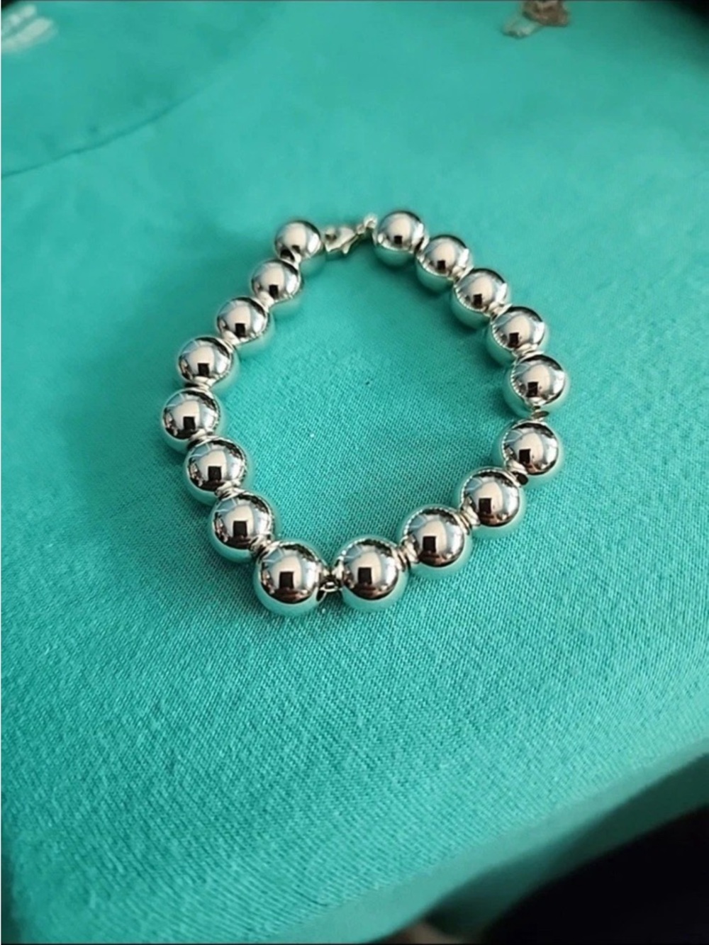Tiffany & Co Hardwear Ball Bracelet 925 10mm w/Pouch  💯 % Auth  ✨EUC✨7.5” - Picture 8 of 8